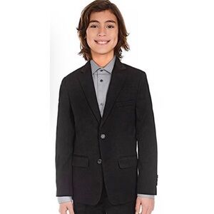 Size 16 Boys Calvin Klein Black Infinite Stretch Blazer Suit Jacket